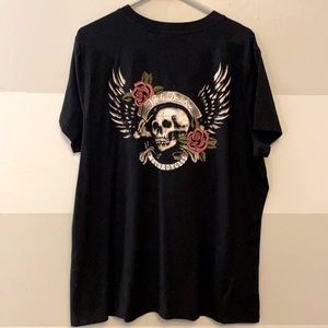 Harley-Davidson wmns winged skull vneck tee